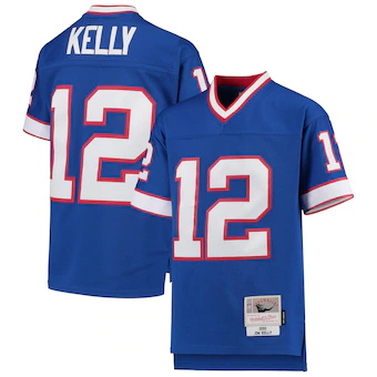 youth mitchell and ness jim kelly royal buffalo bills 1990 